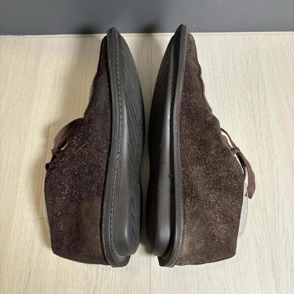 john varvatos Brown Suede Lace Up Moc Ankle Boots Handmade Italy Mens 9.5 Rare main image 5